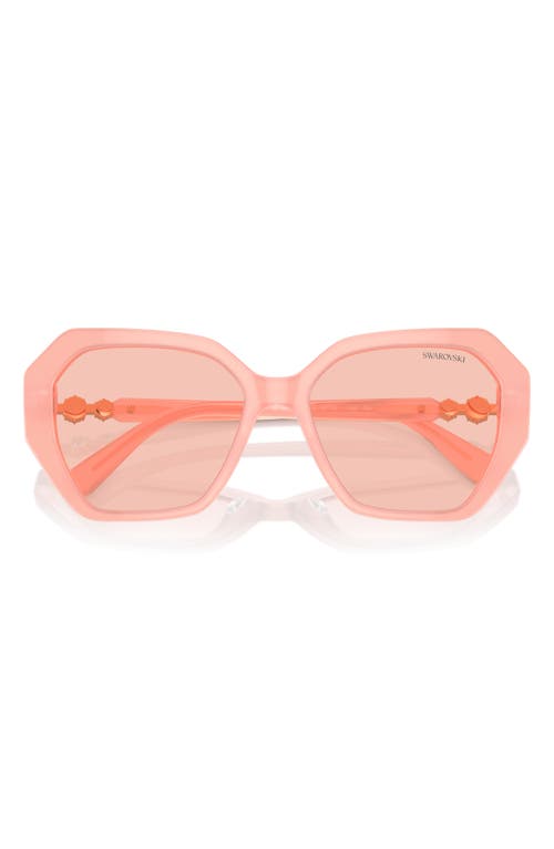 Swarovski 57mm Constella Oval Sunglasses In Pink