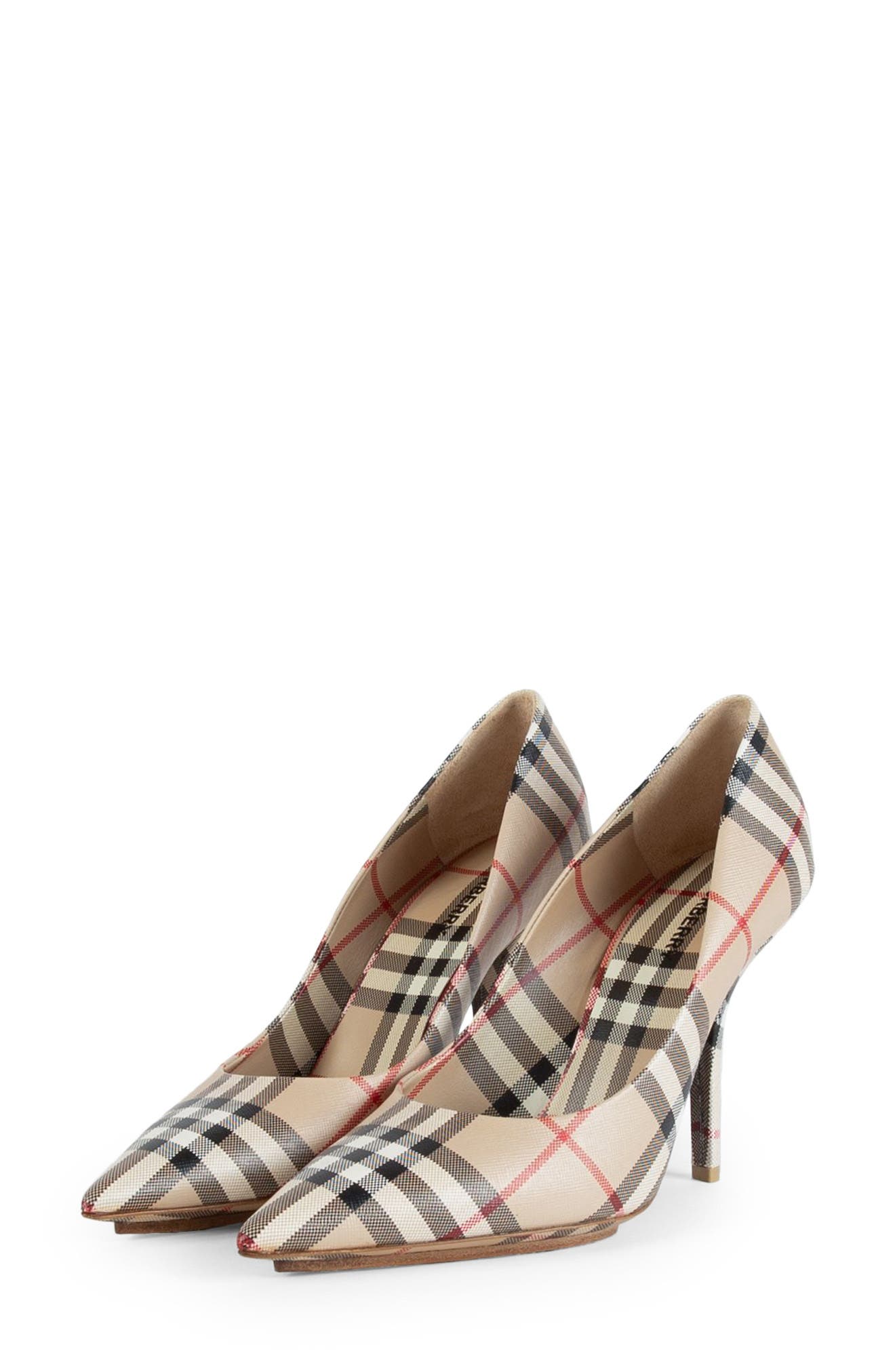 Burberry Aubri Check Pointed Toe Pump (Women) Nordstrom