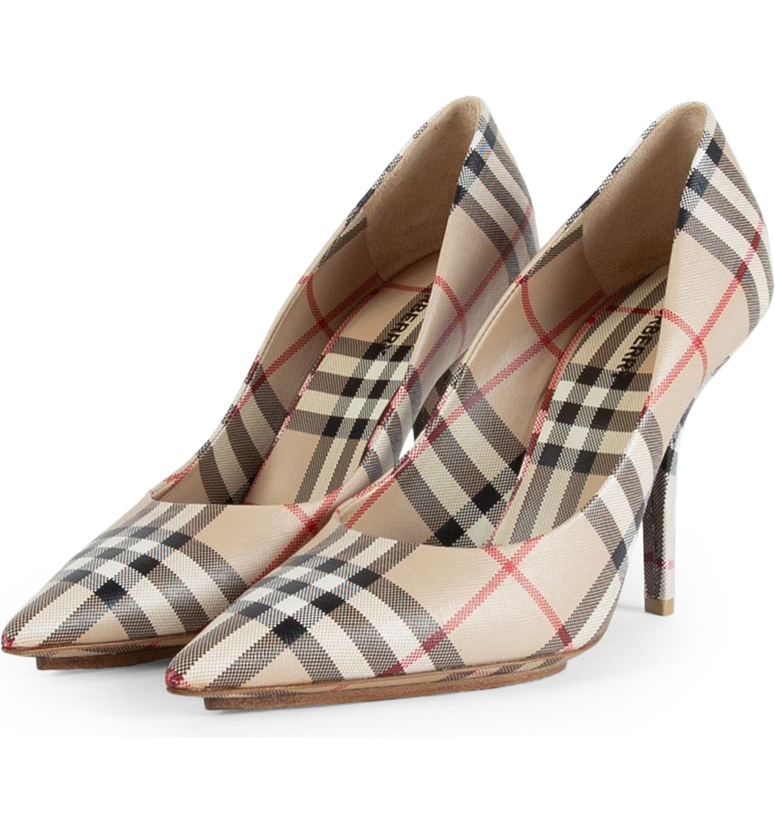 Burberry Aubri Check Pointed Toe Pump (Women) | Nordstrom