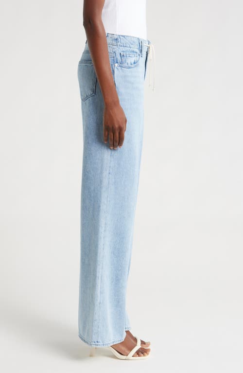 Shop Paige Zoey Tie Waist Wide Leg Jeans In Dorah