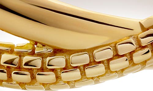 Monica Vinader Gold Heirloom Crossover Ring In 18ct Gold Vermeil