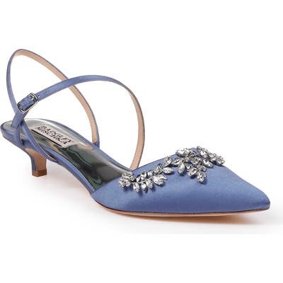 Badgley Mischka Crystal Embellished Quarter Strap Pump