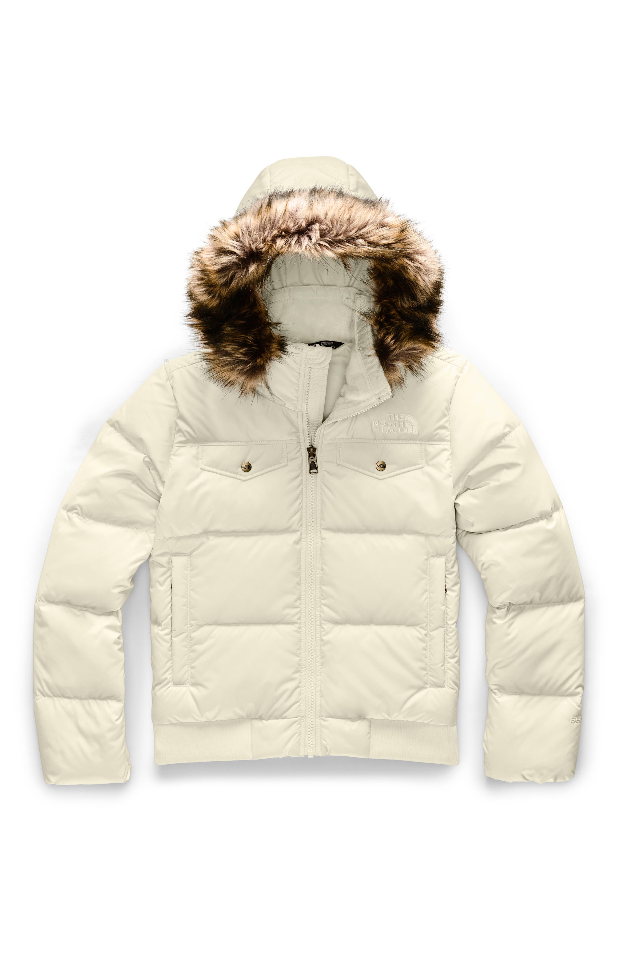 north face gotham faux fur