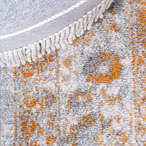Jonathan Y Indhira Ornate Medallion Persian Area Rug In Orange/cream