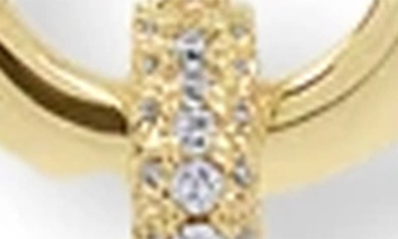 Melinda Maria Carrie Pavé Chain Convertible Drop Hoop Earrings In Gold
