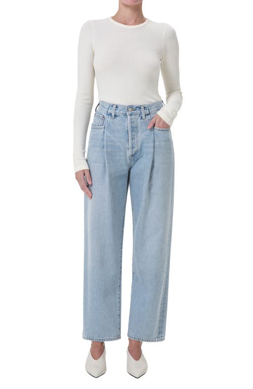 Agolde Low Slung Baggy High Rise Wide Leg Jeans In Shake In Sideline