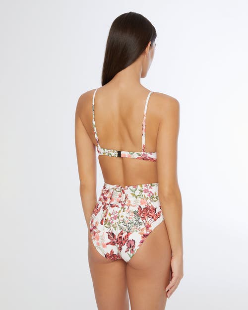 Onia Malin Bikini Top In White Multi