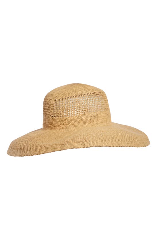 Shop Vince Camuto Woven Straw Floppy Hat In Tan