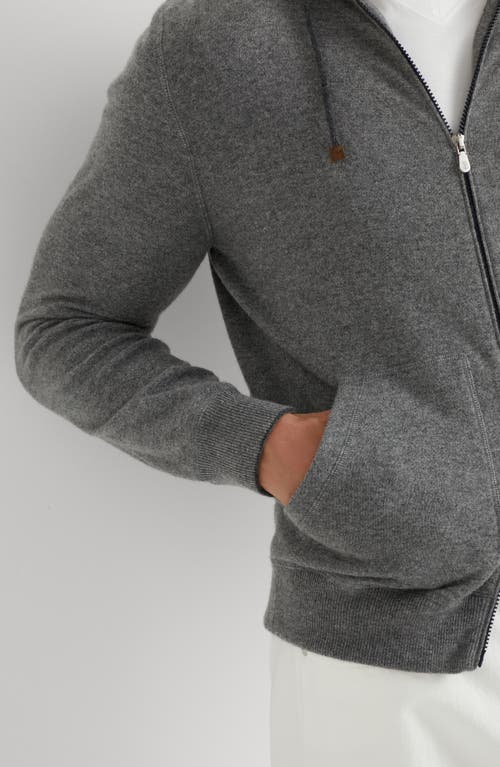 Shop Brunello Cucinelli Sweatshirt-style Cardigan In Dark Grey