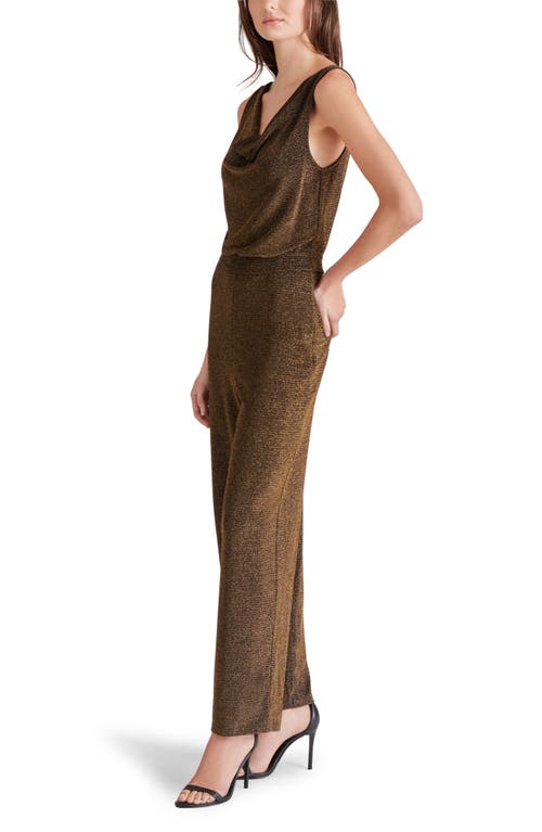 Shop Bb Dakota By Steve Madden Metallic Wide Leg Jumpsuit In Gold