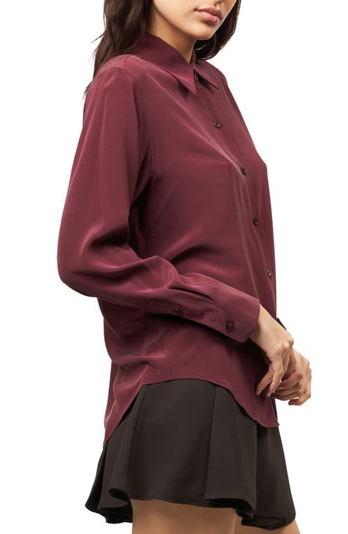 Shop Equipment Essential Silk Button-up Shirt In Wine Tasting