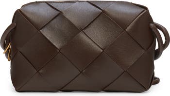 Brown Hop large Intrecciato-leather shoulder bag