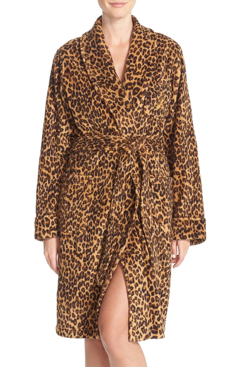 LAUREN RALPH LAUREN Print Terry Robe, Main, color, KEENE LEOPARD