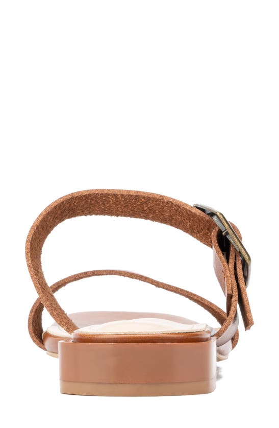 New York And Company Helga Women's Big Buckle Sandal In Brown