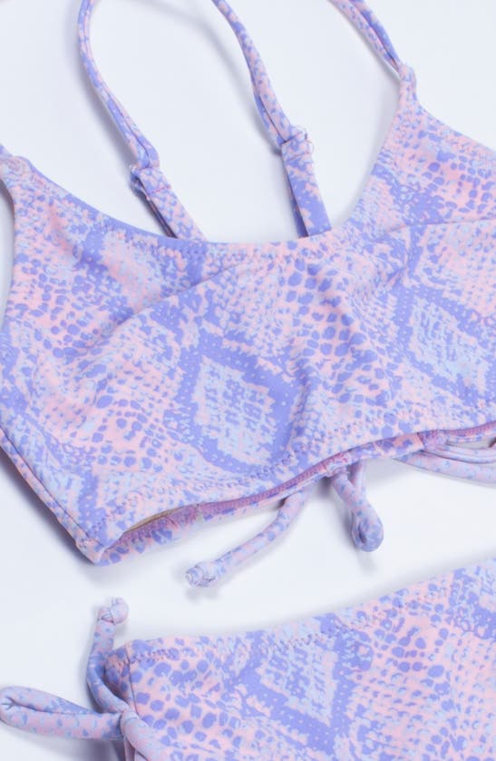 Shop Shade Critters Kids' Snakeskin Print 2-piece Bikini In Purple Multi