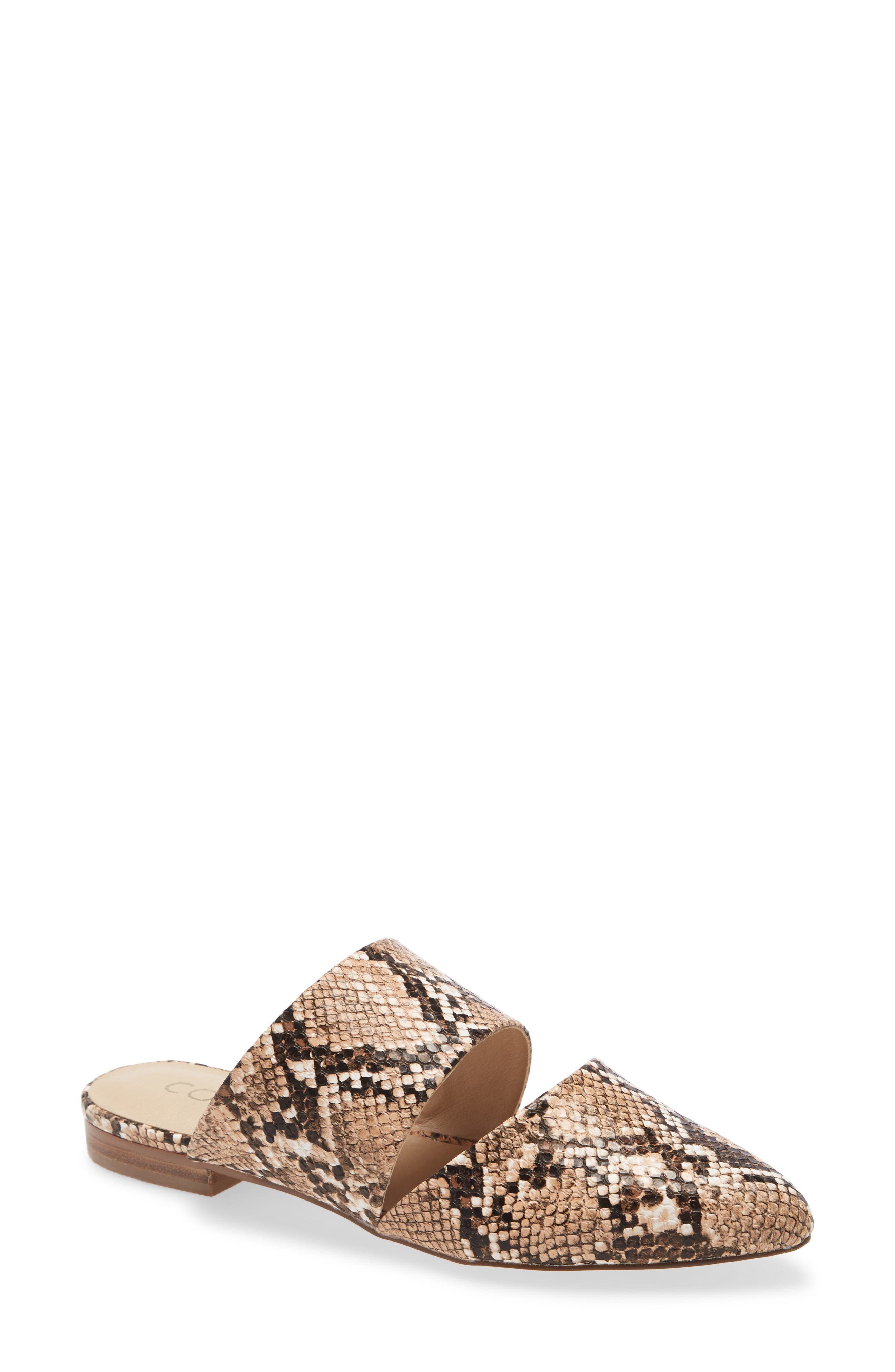 matisse snakeskin mules