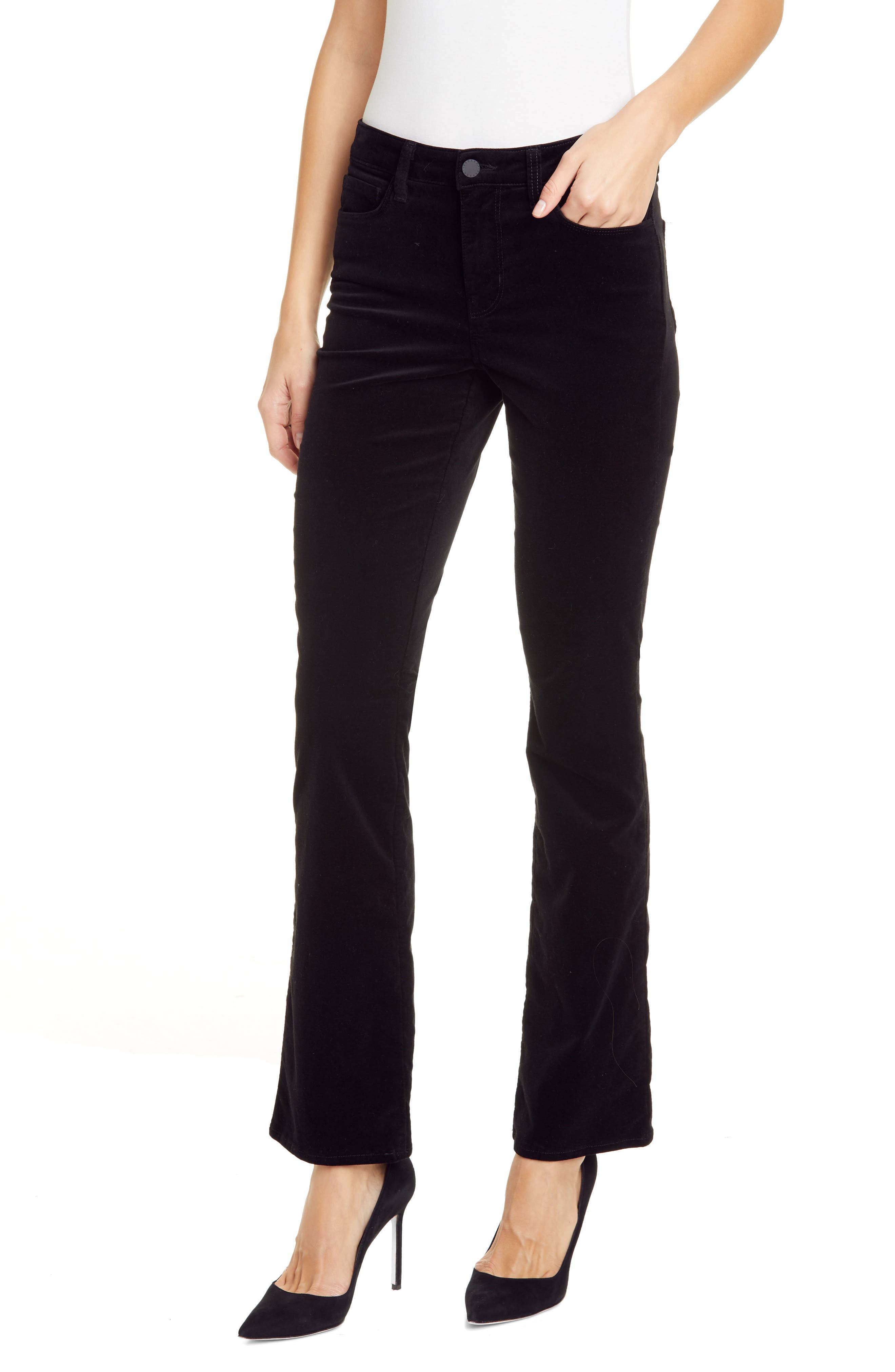 Women's L'Agence Oriana High Waist Straight Leg Velveteen Jeans Women's L'Agence Oriana High Waist Straight Leg Velveteen Jeans