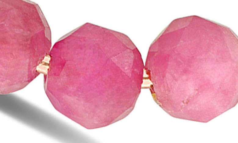 Delmar Faceted Hoop Earrings In Pink Tourmaline
