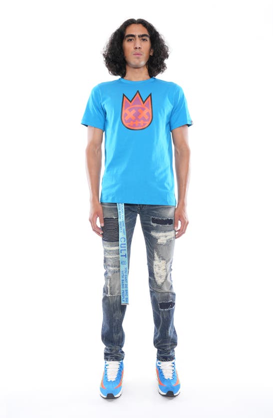 Cult Of Individuality Rocker Slim Belted Stretch In Delft In Delft