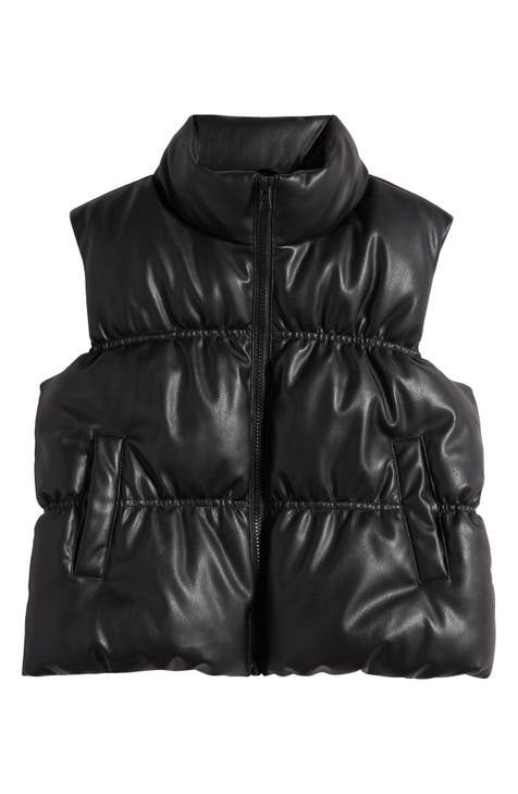 Faux Leather Girl s Coats Jackets Outerwear