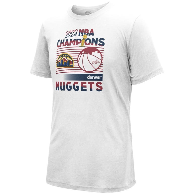 Shop Stadium Essentials Unisex   White Denver Nuggets 2023 Nba Finals Champions City Edition T-shirt