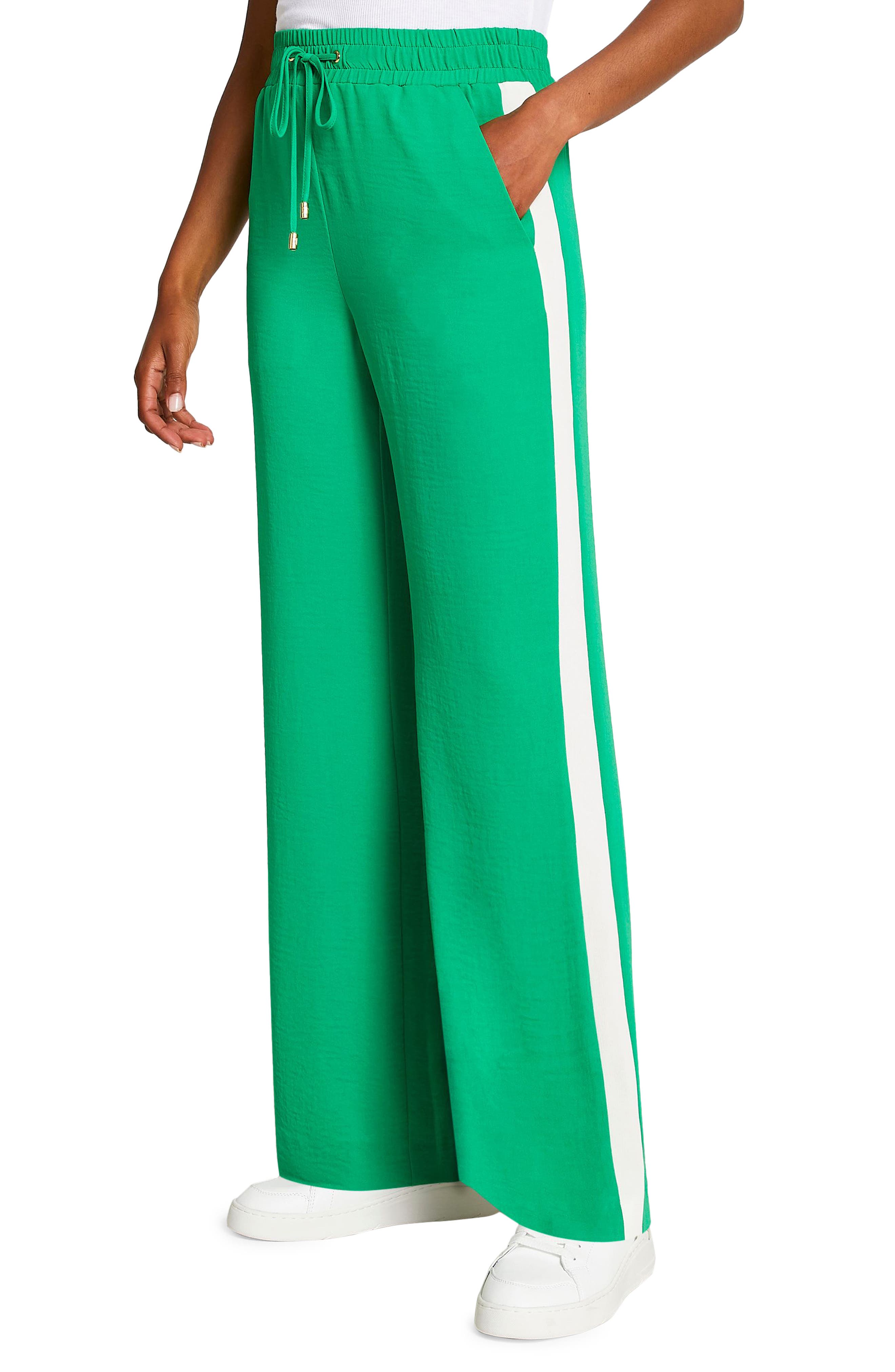 River Island Stripe Wide Leg Trousers 