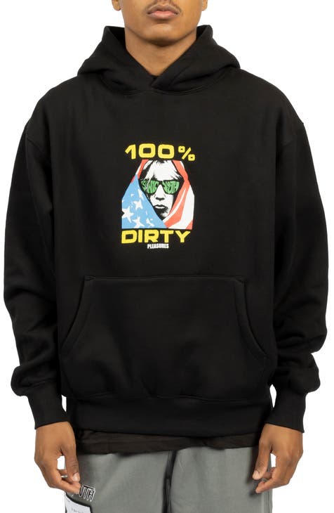 Dirty Oversize Cotton Graphic Hoodie