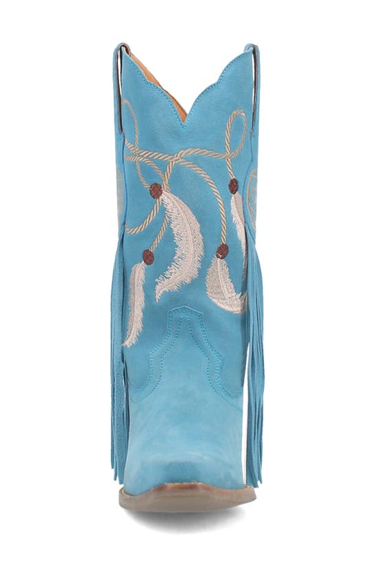 Dingo Day Dream Fringe Embroidered Western Boot In Blue