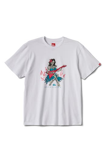 Shop Quiksilver Hot Motion Graphic T-shirt In White