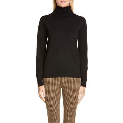 Rosetta Getty Merino Wool Turtleneck Sweater, Black