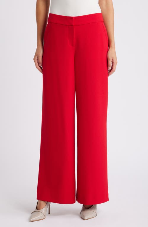 Shop Tahari Asl Wide Leg Pants In Lipstick