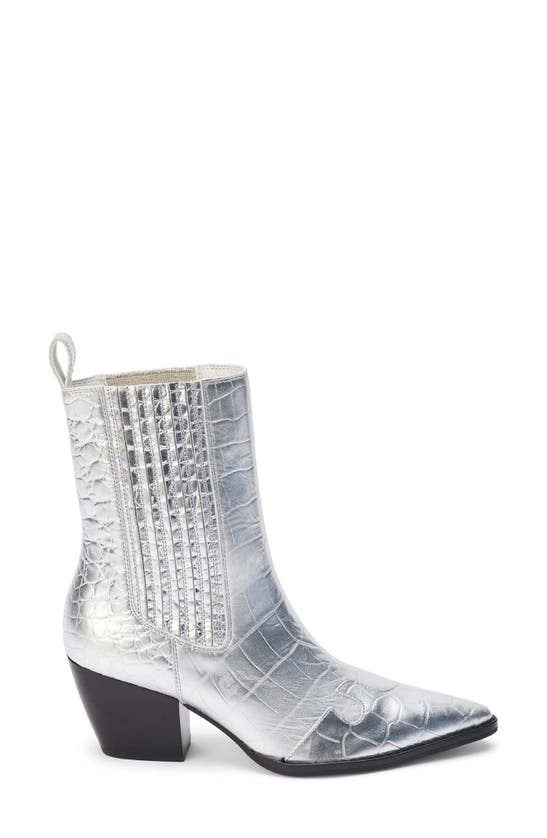 Shop Matisse Collins Western Boot In Silver Croc