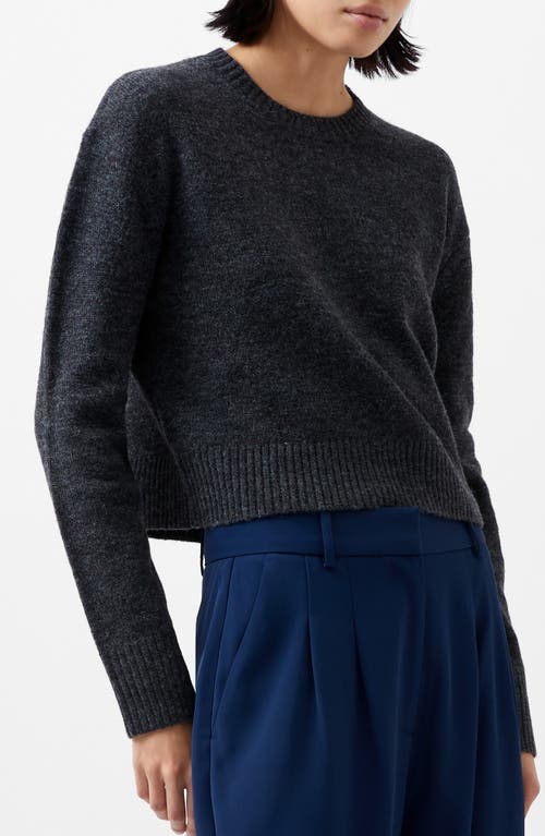 Shop French Connection Kesia Crewneck Sweater In Dark Charcoal