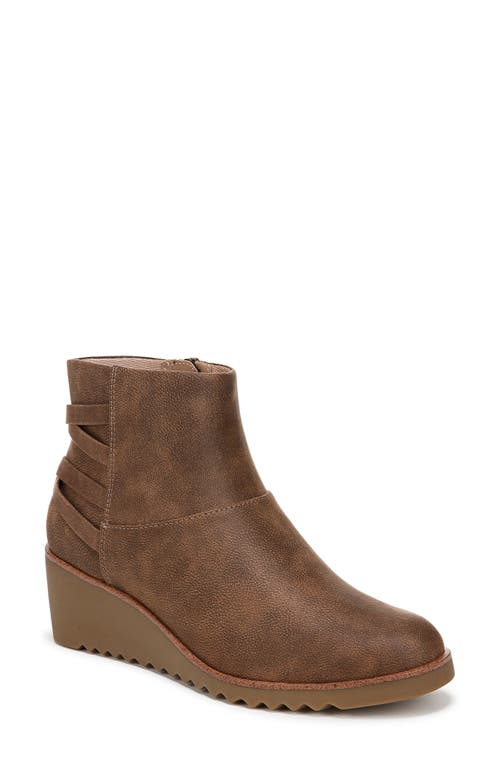 LifeStride Zariah Platform Wedge Bootie in Brown 