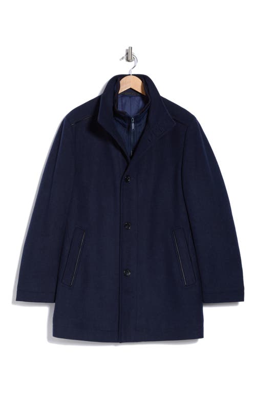 ENGLISH LAUNDRY ENGLISH LAUNDRY WOOL BLEND COAT WITH BIB
