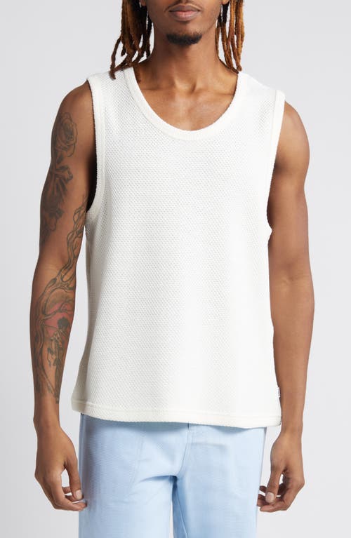 Shop Krost Textured Cotton Piqué Tank In White