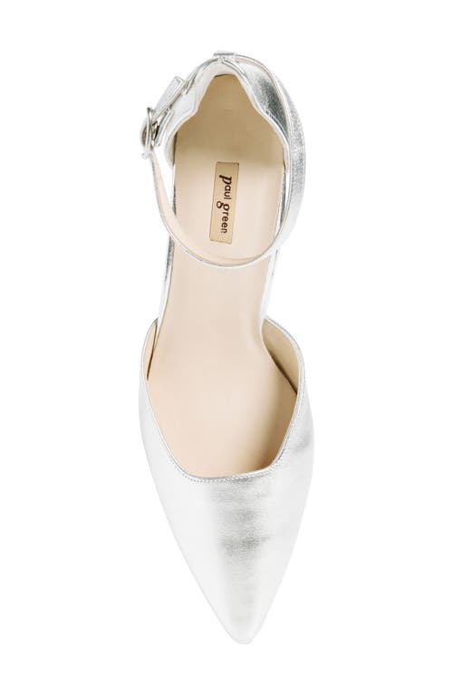 Shop Paul Green Willa Pump In Alu Metallic Nappa