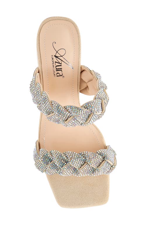 Azura By Spring Step Fabilous Rhinestone Sandal In Beige