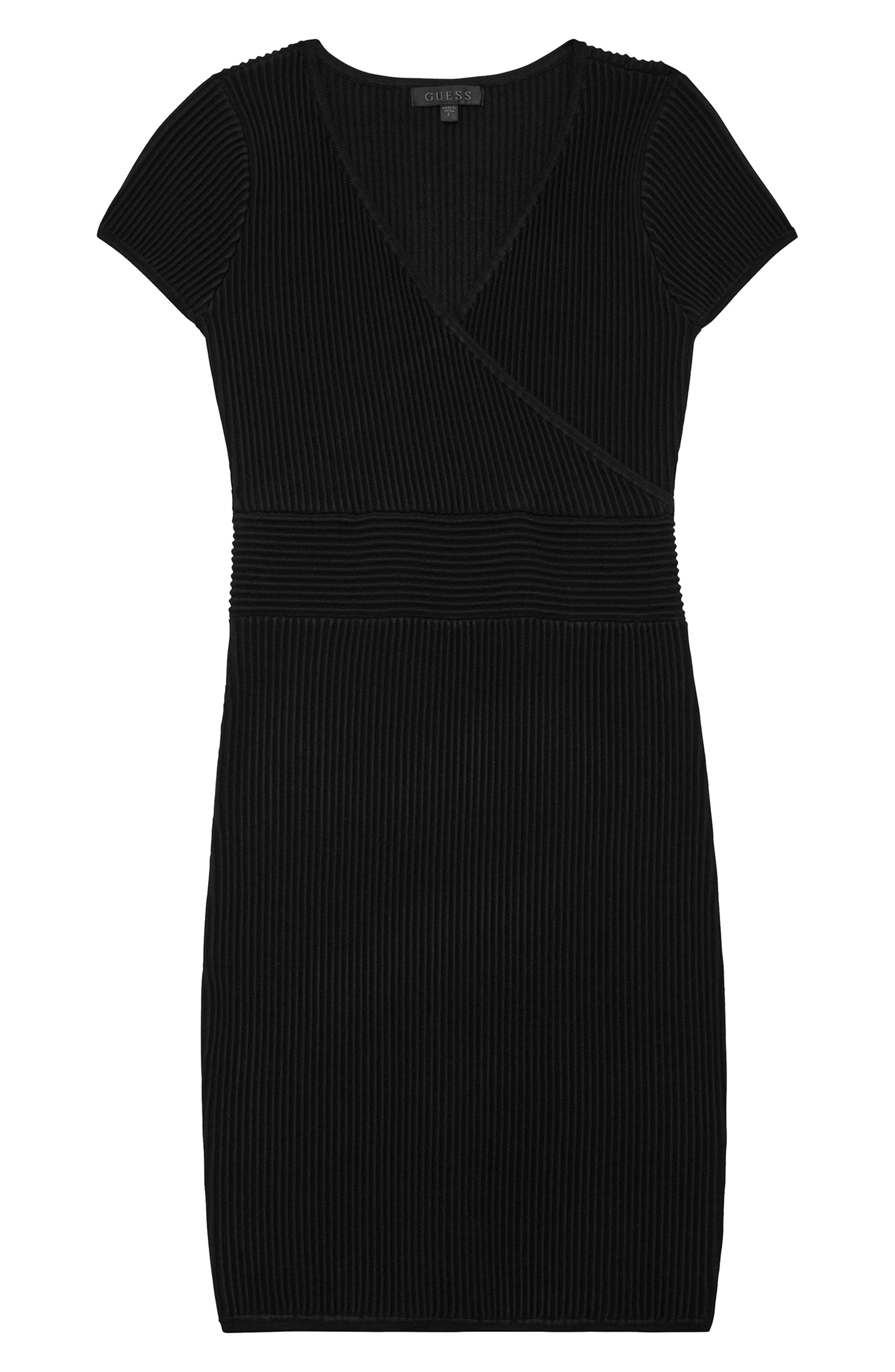 GUESS Elise Rib Mini Sweater Dress in Jet Black | Smart Closet