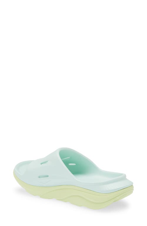 Hoka Gender Inclusive Ora Recovery Slide 3 Sandal In Aqua Breeze/celery Juice