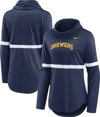 Nike Athletic Milwaukee Brewers Therma-Fit Full Zip Sweatshirt MENS Extra  Large