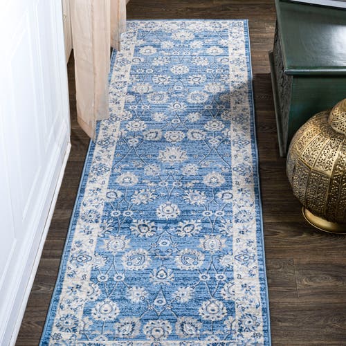 Jonathan Y Modern Persian Vintage Moroccan Traditional Area Rug In Blue/ivory