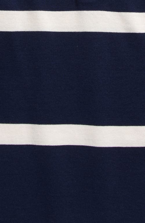 Shop Vineyard Vines Kids' Cotton Rugby Shirt In Nautical Navy Stripe