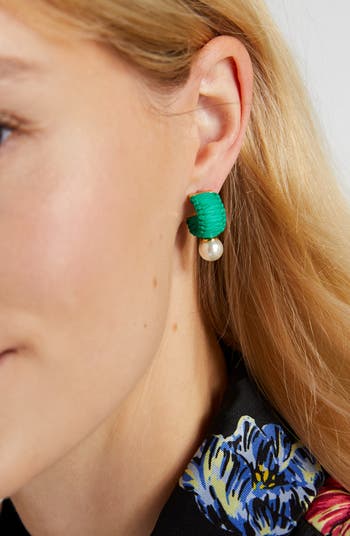 Kate Spade New York Gold Mini Pearl Huggie Earrings