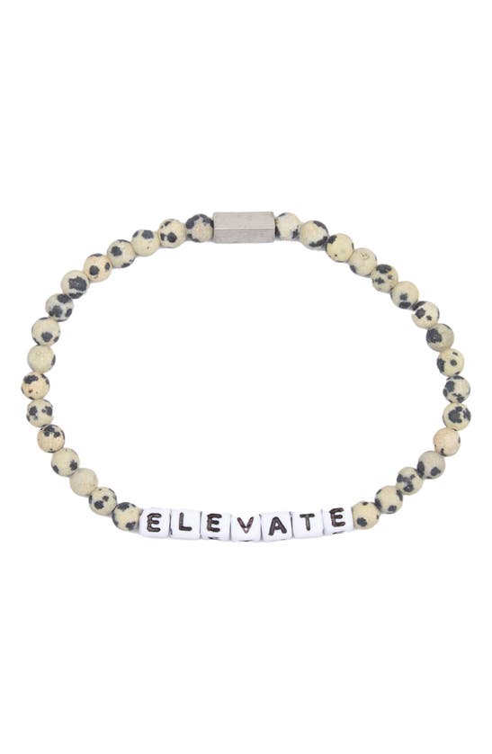 Little Words Project Elevate Agate Beaded Bracelet In White