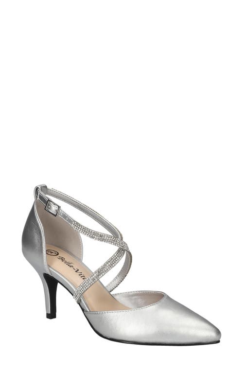 Bella Vita Zabella Pointed Toe Pump in Silver 