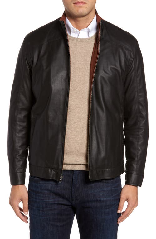 Shop Remy Leather Leather Jacket In Peat/timber