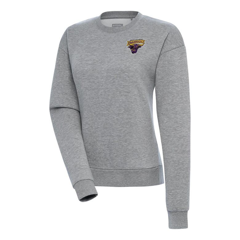 Antigua Heather Gray Minnesota State University, Mankato Victory Pullover Sweatshirt