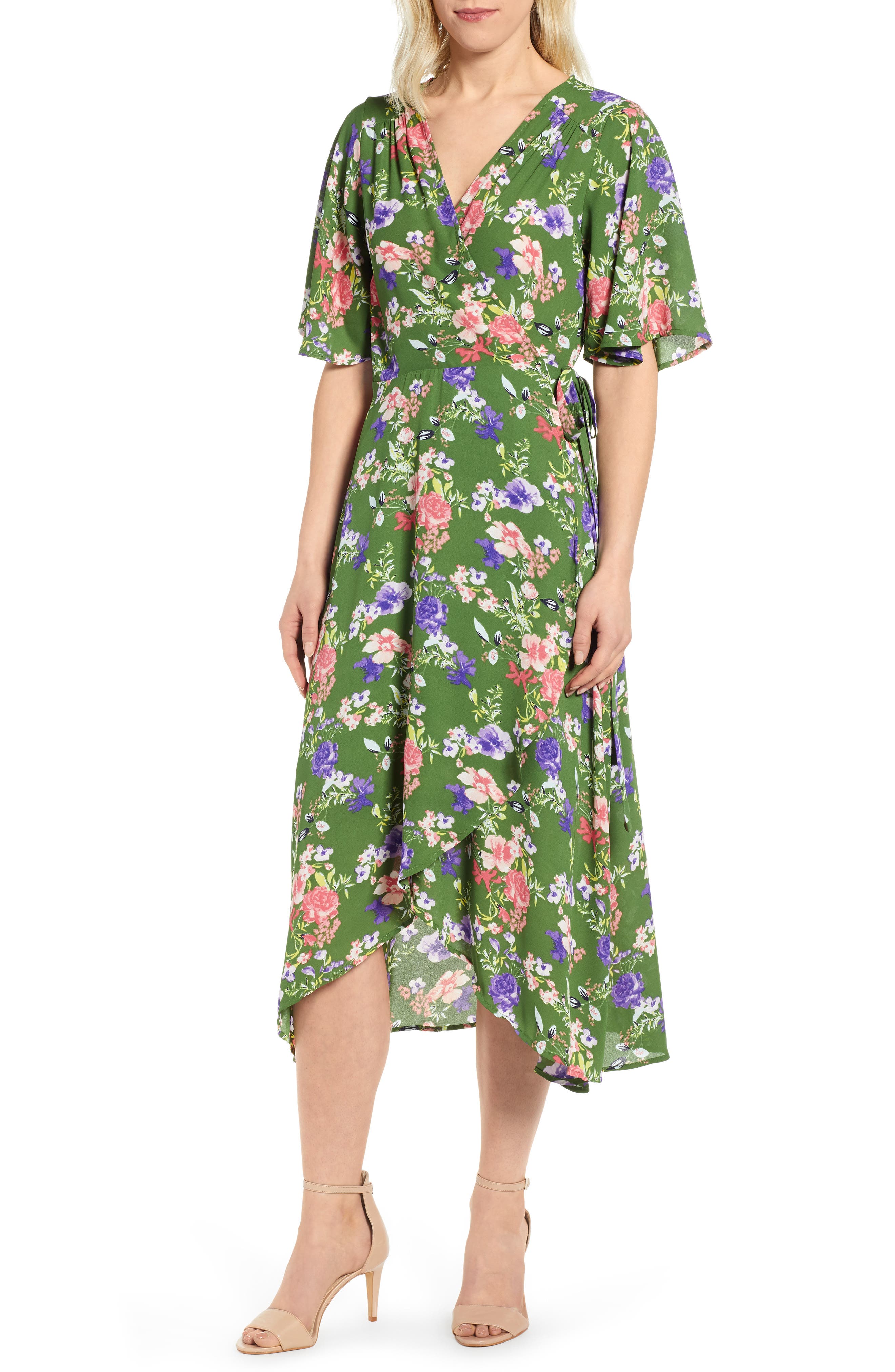 bobeau orna wrap dress