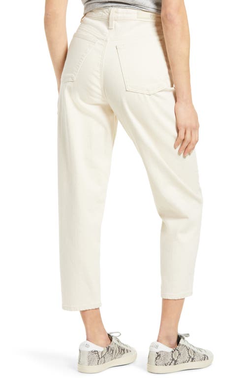 Ag Renn High Waist Crop Straight Leg Jeans In Ecru Dunes